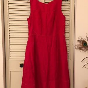 Boden linen pink a-line dress.  Comfortable and beautiful.